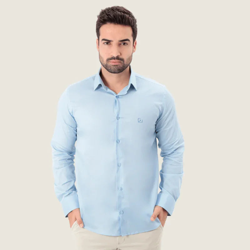 Camisa Slim Fit Manga Longa Ponto Zero