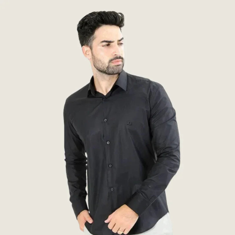 Camisa Slim Fit Manga Longa Ponto Zero