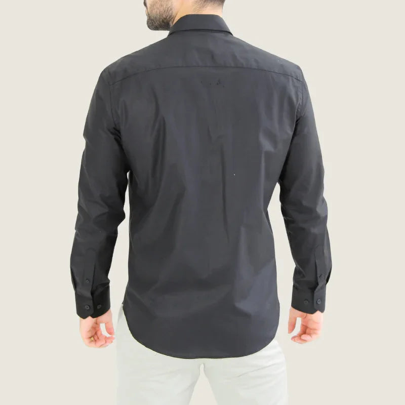 Camisa Slim Fit Manga Longa Ponto Zero