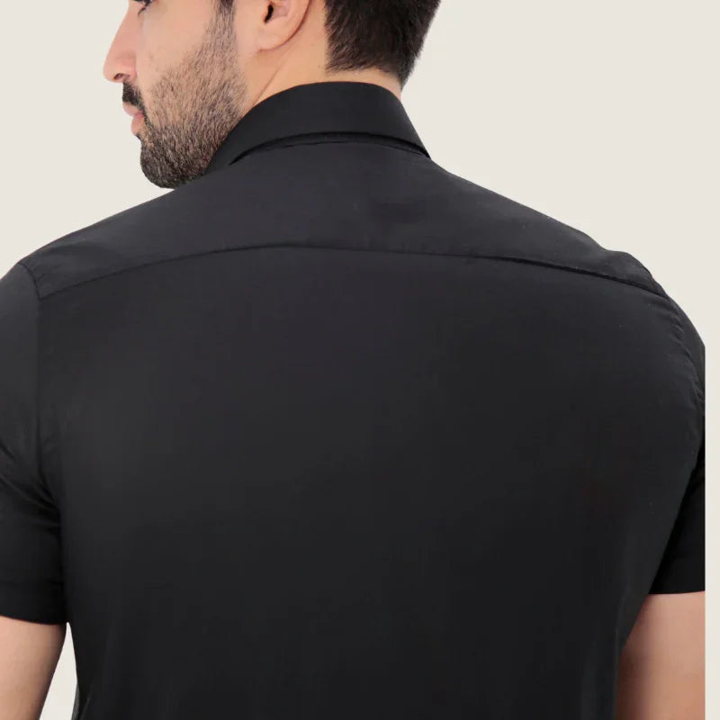 Camisa Slim Fit Manga Curta Ponto Zero