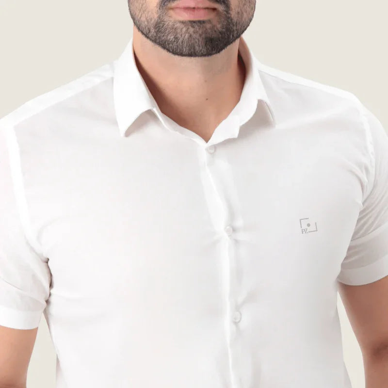 Camisa Slim Fit Manga Curta Ponto Zero