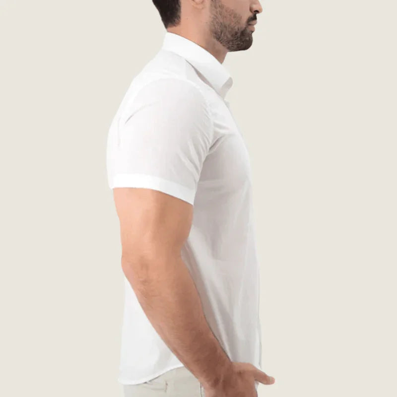 Camisa Slim Fit Manga Curta Ponto Zero