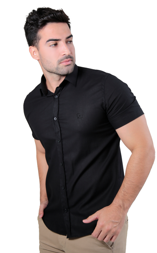 Camisa Manga Curta Slim Fit